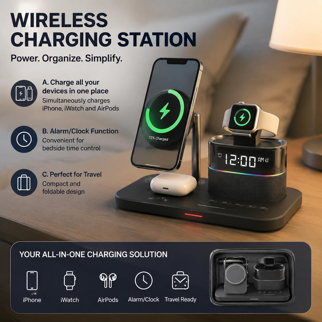 Magnetic Wireless Charging Sta - Tethering Cable Usb 评论和价格