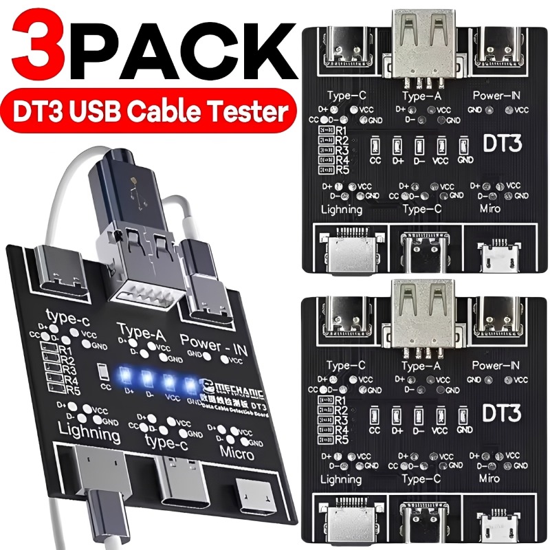 1/2/3Pcs DT3 USB Tester Data C - Tethering Cable Usb 评论和价格