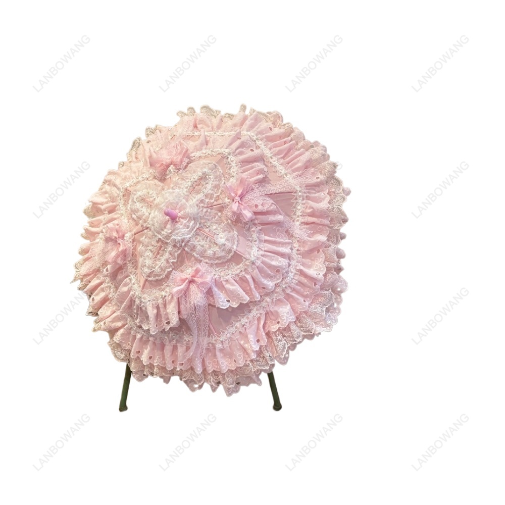 Handmade Pink Floral Heart Lac - Photography Umbrella 评论和价格