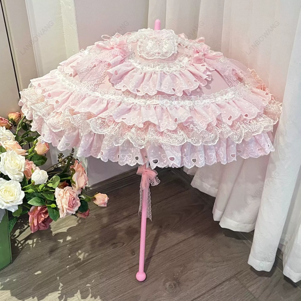 Handmade Pink Floral Heart Lac - Photography Umbrella 评论和价格