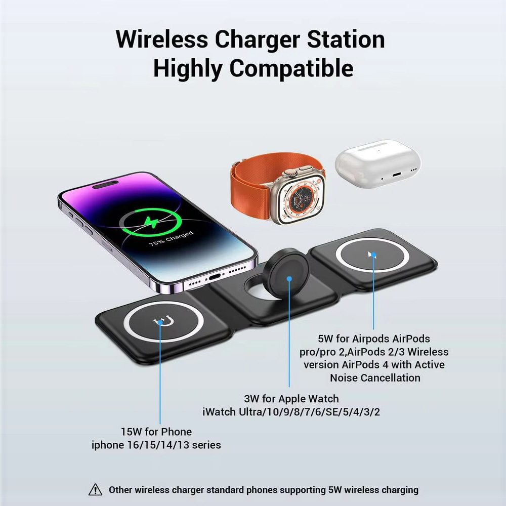 3-in-1 Magnetic Folding Wirele - Tethering Cable Usb 评论和价格