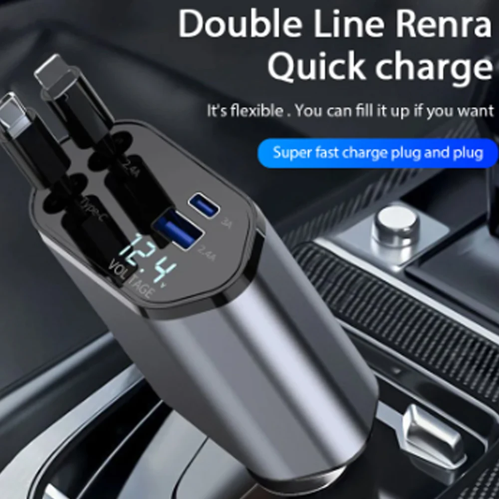 Car Charger Adaptor 120W Fast  - Tethering Cable Usb 评论和价格