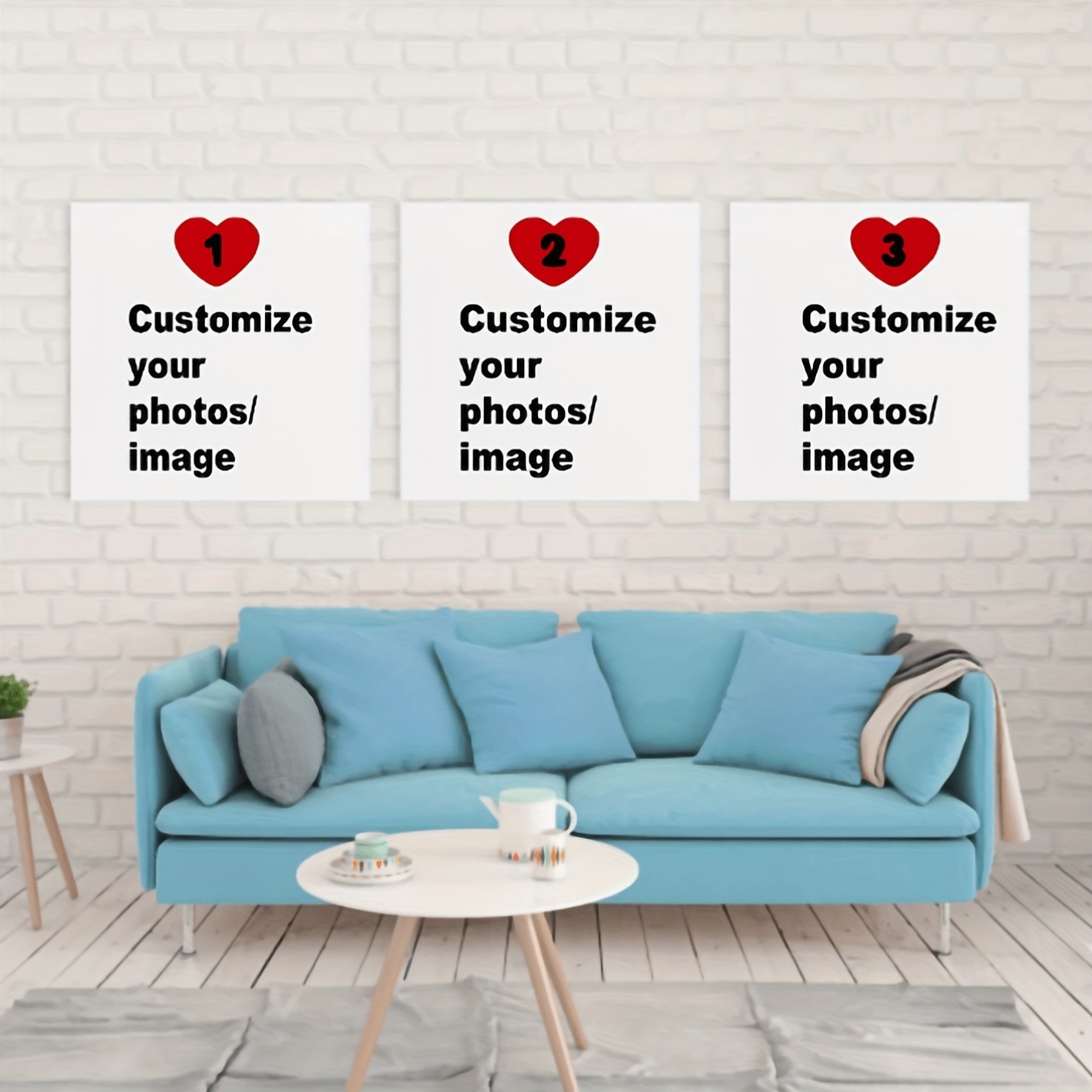 3pcs/set Custom Square Canvas  - Photograph Lyrics 评论和价格