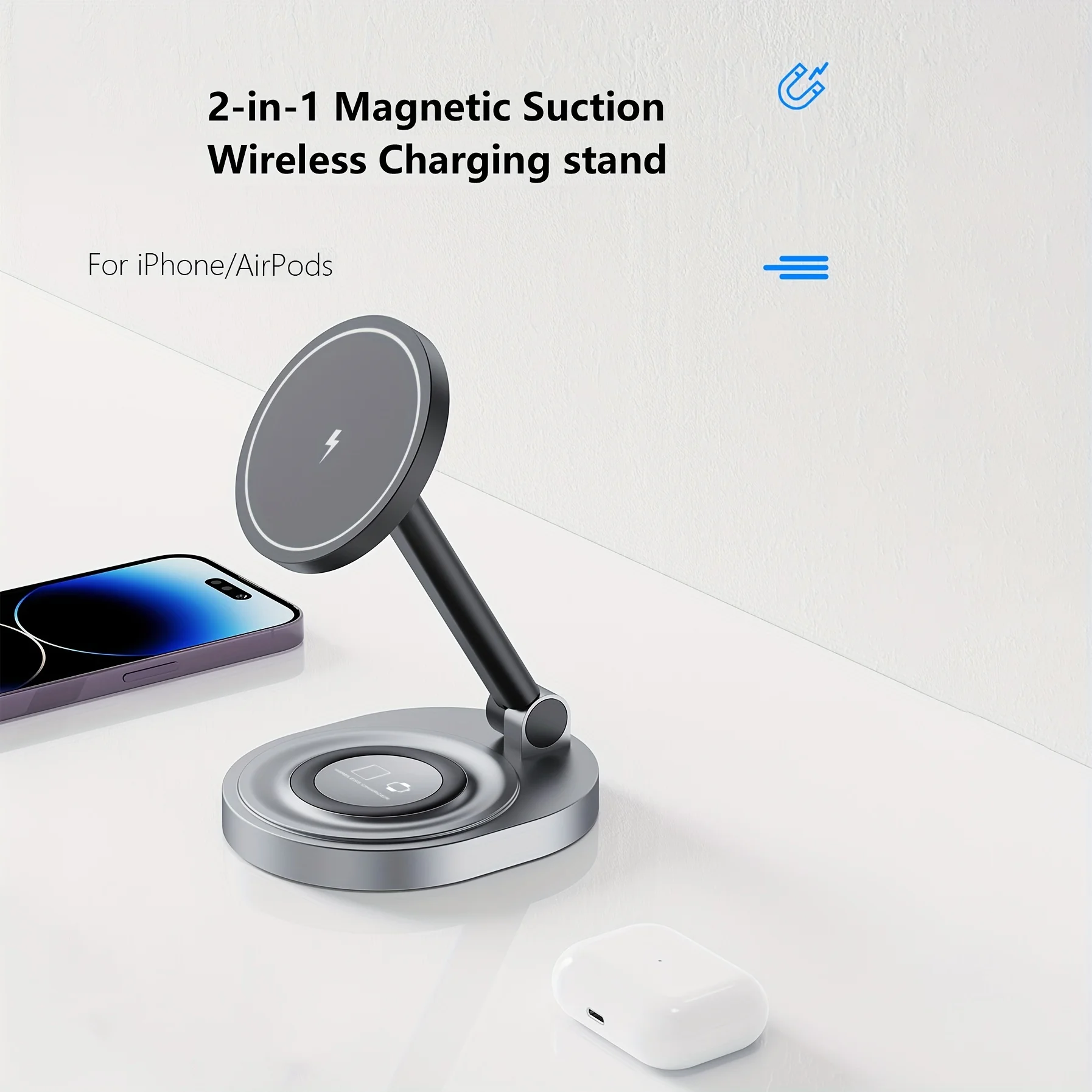 2 In 1 Magnetic Wireless Charg - Tethering Cable Usb 评论和价格