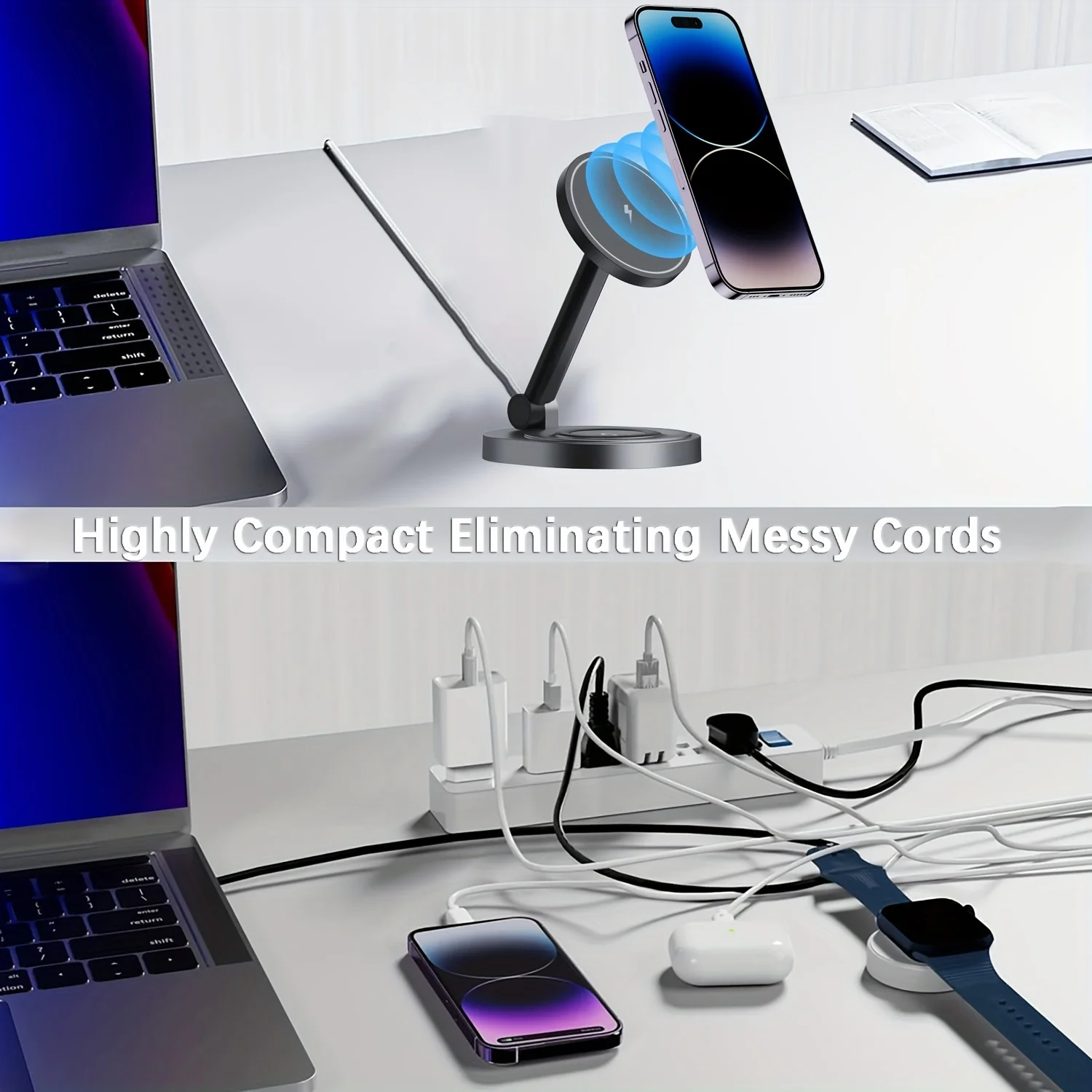 2 In 1 Magnetic Wireless Charg - Tethering Cable Usb 评论和价格