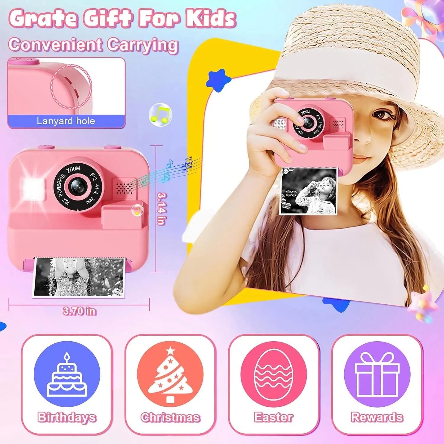 newInstant Print Camera With 3 - Photography Close Up 评论和价格