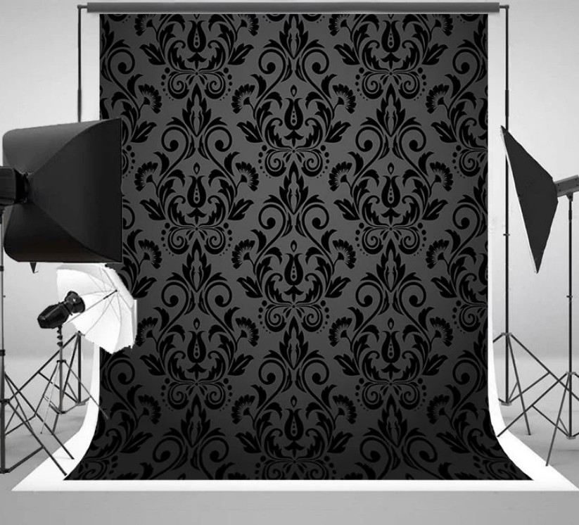 black gray white damask dark f - Photography Dark Cloth 评论和价格